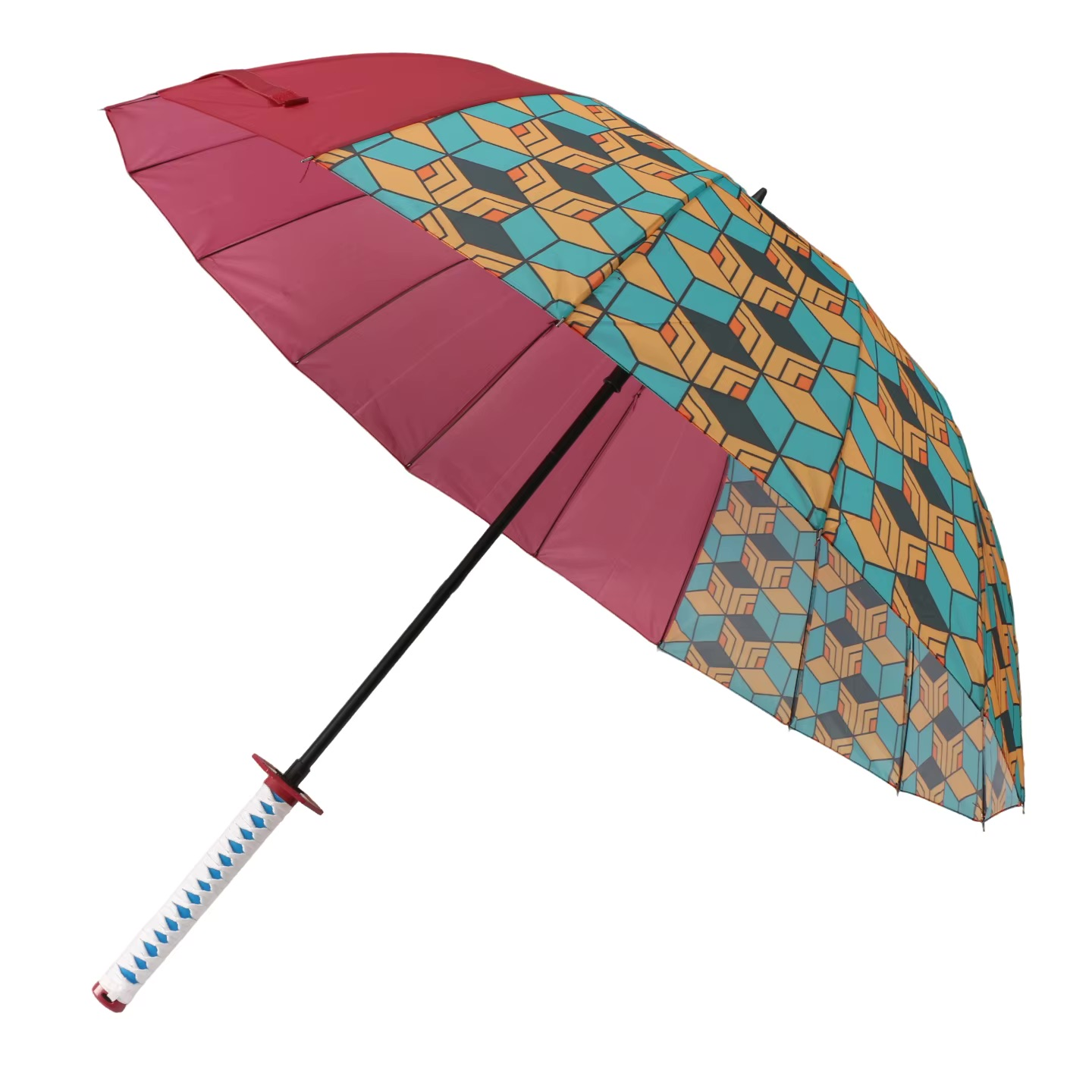 The RainSlayer Katana Umbrella — Giyu design (product shot)
