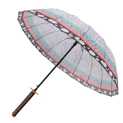 The RainSlayer Katana Umbrella — Shinobu design (product shot)